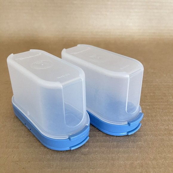 NEW Tupperware Modular Mates Spice Shakers (Set of 2) Small, Blue Seal - Picture 6 of 7